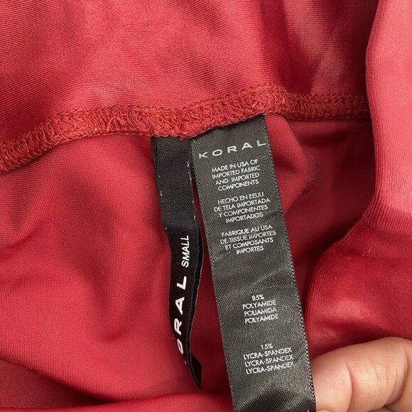 Koral Women's Size Small Crimson Red LUSTROUS Infinity High Rise Leggings - Picture 10 of 14